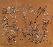 James Ensor Skeletons Playing Billiards Germany oil painting artist